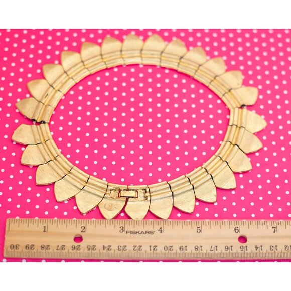 Vintage Sunflower Choker Necklace 16 inch - P22 - Picture 2 of 3